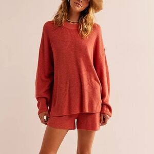 Free People Malibu Sweater Set (Real set is brighter red than website image).
